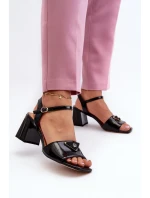 Sandále na podpätku model 196645 Step in style Sandále na podpätku model 196645 Step in style