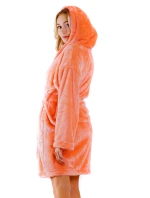 Dámsky župan s kapucňou Lilly extra 3/4 jedna veľkosť 3320 lososová - Vestis Dámsky župan s kapucňou Lilly extra 3/4 jedna veľkosť 3320 lososová - Vestis