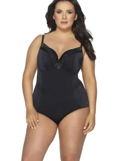 Dámske jednodielne plavky 58 čierne - AVA