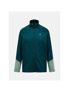 Pánska mikina PEAK PERFORMANCE M Rider Essentials Midlayer Zip Jacket, zelená farba