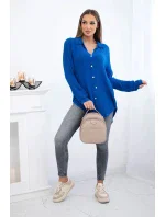 Bavlnená mušelínová košeľa chrpovo modrá