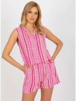 Blúzka D73771R11115A biela a ružová