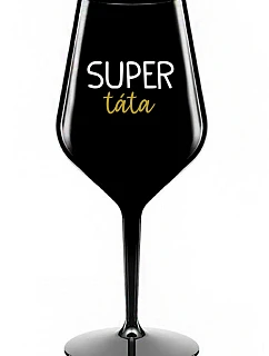 SUPER DAD - čierny nerozbitný pohár na víno 470 ml