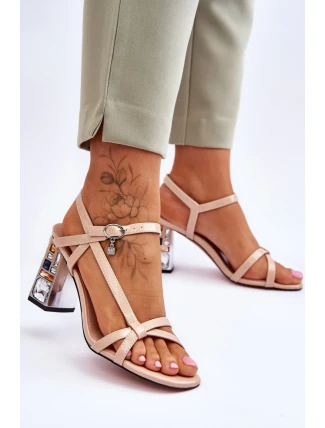 Sandále na podpätku model 179863 Step in style