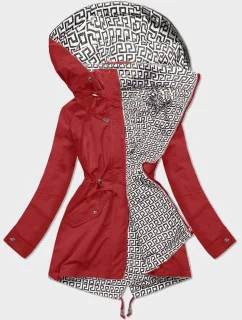 Tenká červená bunda s ozdobným lemovaním (16M9068-270)