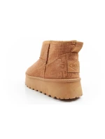 Lee Cooper snehové topánky ženy zimné módne kožušiny zateplené topánky hnedé ženy