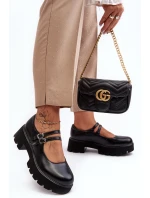 Damskie Półbuty Na Niskim Obcasie Czarne Saviwa