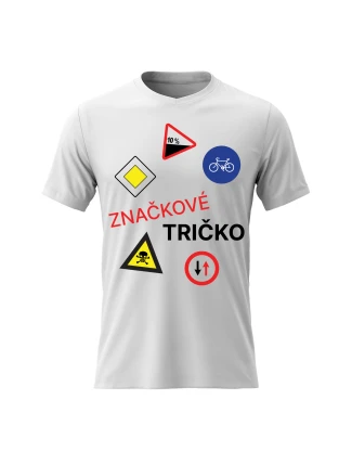 Dámské bavlněné tričko s potiskem - ZNAČKOVÉ TRIČKO - bílé