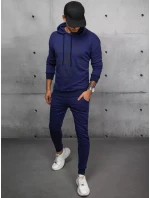 Pánske tmavomodré tepláky FashionStreet AX0691