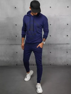 Pánske tmavomodré tepláky FashionStreet AX0691