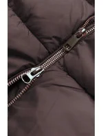 Dámska zimná prešívaná bunda v baklažánovej farbe (7701) Dámska zimná prešívaná bunda v baklažánovej farbe (7701)