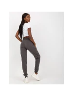 Tmavosivé melanžové základné tepláky (B-005.05)