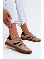 Dámske kožené semišové tenisky Zazoo N1176S2 Dark Beige Dámske kožené semišové tenisky Zazoo N1176S2 Dark Beige