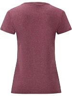 Fruit of the Loom Lady-Fit Valueweight T Dámske tričko 16.1372 melírovaná bordová Fruit of the Loom Lady-Fit Valueweight T Dámske tričko 16.1372 melírovaná bordová