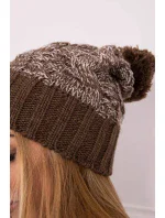 Čiapka Paris fleece K213 hnedá+ecru