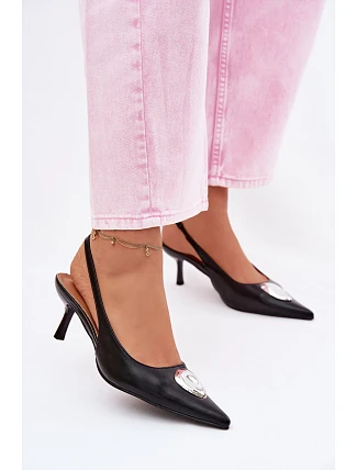 Dámské sandály na podpatku s ozdobným detailem Isadora