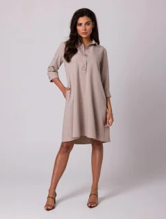 Dámske šaty B257 béžová - BeWear