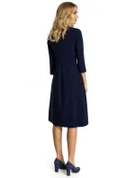 M335 Šaty so skrinkovým záhybom vpredu - kráľovská modrá M335 Šaty so skrinkovým záhybom vpredu - kráľovská modrá