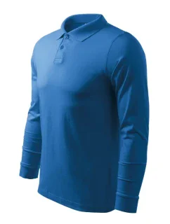 Single J. LS pánske polo tričko azúrovo modré