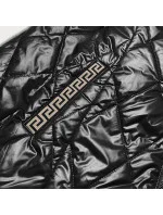 Čierna dámska bunda plus size (B8013-1)