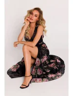 M781 Šifonové maxi šaty s rozparkom na nohách - model 1 M781 Šifonové maxi šaty s rozparkom na nohách - model 1