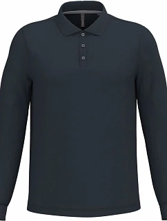 Kariban K 243 Pánske polo tričko s dlhým rukávom z piké 20.K243 tmavomodré