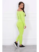 Súprava s dvojitým potrubím zelenej farby