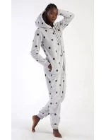 Dámsky overal Polka Dot Grey Pattern - Vienetta Dámsky overal Polka Dot Grey Pattern - Vienetta