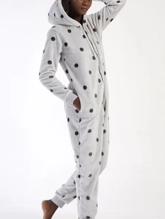 Dámsky overal Polka Dot Grey Pattern - Vienetta