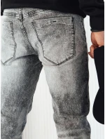 Pánske sivé džínsové nohavice FashionStreet UX4133