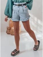 Dámske džínsové šortky s opaskom SHORT LOVER modré FashionStreet SY0468
