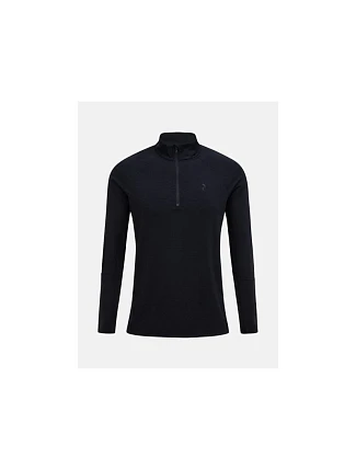 Termotričko PEAK PERFORMANCE Magic Half Zip Wool-blend Baselayer Men, čierne Termotričko PEAK PERFORMANCE Magic Half Zip Wool-blend Baselayer Men, čierne