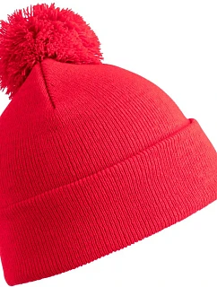 Result Headwear RC 028J Detská pletená čiapka s bambulou 28.028J červená