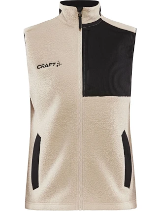 Craft Corporate ADV Pile Fleece Vest W Dámska fleecová vesta Sherpa 81.3811 ecru/čierna