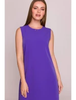 S408 Šaty bez rukávov - fialové S408 Šaty bez rukávov - fialové