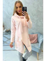 Oversize tunika s obálkou 16546 staroružová - Kesi