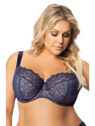 Polovyztužená dámska podprsenka K357 BLANCA tm. modrá - Gorsenia Polovyztužená dámska podprsenka K357 BLANCA tm. modrá - Gorsenia