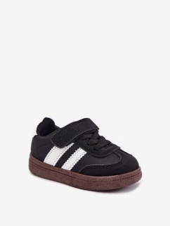 Buty Sportowe Sneakersy Dziecięce Na Rzep Czarne Adelina