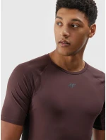 Pánske športové rýchloschnúce tričko 4F - hnedé