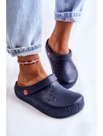 Damskie Lekkie Klapki Chodaki Big Star II275002 Granatowe