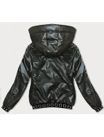 Krátka bunda v army farbe s ozdobnými sťahovacími lemami (16M9087-136)