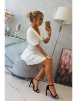 Šaty vo farbe ecru do pása