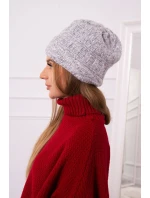 Fleecová čiapka Edyta K298 sivá