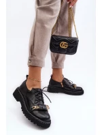 Damskie Skórzane Półbuty D&A MR870-80 Czarne