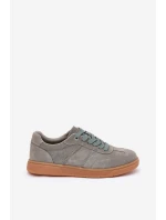 Zamszowe Niskie Sneakersy Damskie Zielone Paliana