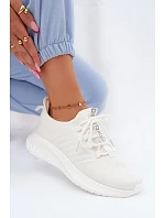 Ľahká športová obuv Slip-on dámska Materiál Big Star UU274056 White