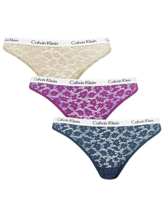 Dámske brazílske čipky Carousel 3Pack QD3925E-6Q2 - Calvin Klein