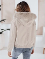Dámska zimná bunda VESSADA krátka s kožušinou svetlo béžová FashionStreet TY5062 Dámska zimná bunda VESSADA krátka s kožušinou svetlo béžová FashionStreet TY5062