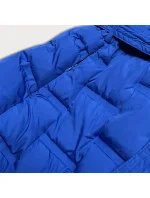 Dámska dlhá vesta v chrpovej farbe s opaskom (JIN217)