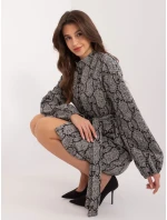 Šaty LK SK 509526 1.06 šedá čierna